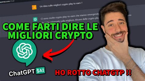 Come Usare ChatGpt Per Diventare Milionario Crypto YouTube