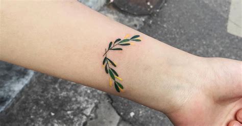 Olive Wreath Tattoo On The Wrist