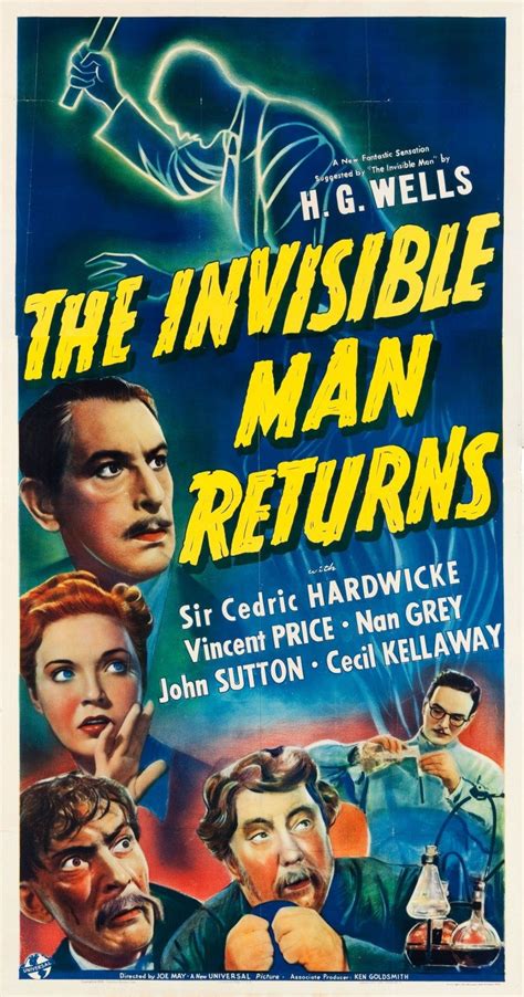 The Invisible Man Returns 1940 Classic Horror Movies Posters Classic Movie Posters Classic
