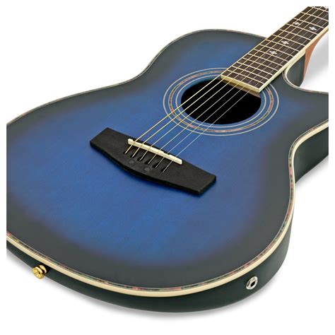 Roundback Electro Acoustic Guitar By G4m Blue Burst Nearly New At