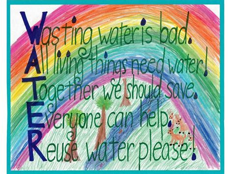 Save Water Save Life Save Water Drawing Water Conservation Poster