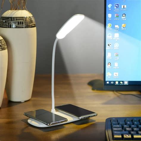 Folding Wireless Charging Led Desk Lamp 5v 3a Table Light Desktop