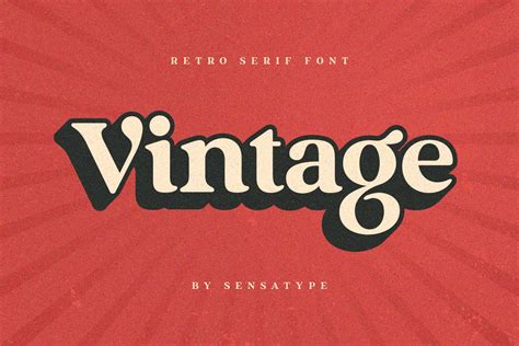 Vintage Retro Serif Font Serif Fonts Creative Market
