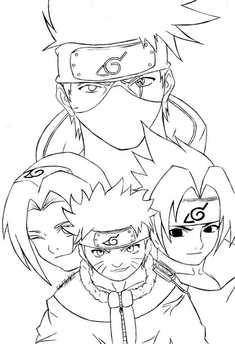 Coloriage Naruto Et Kakashi Coloriages Gratuits Cartoon Coloring Images