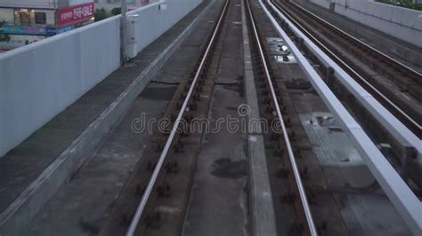 4k Point Of View Subway Train Of Busan In South Korea Metro Railway Train Stock Footage Video