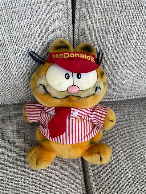 Vintage Garfield Plush Doll Mcdonalds Uniform 1978 Rare Etsy