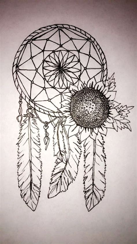Sun Flower Dream Catcher Tattoos Sunflower Tattoo Design Sunflower