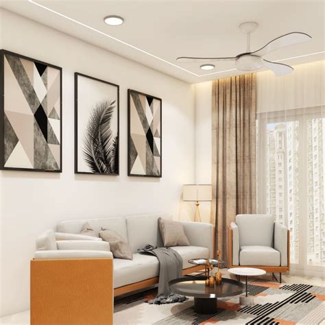 Modern Living Room Design With Floor Lamp Livspace