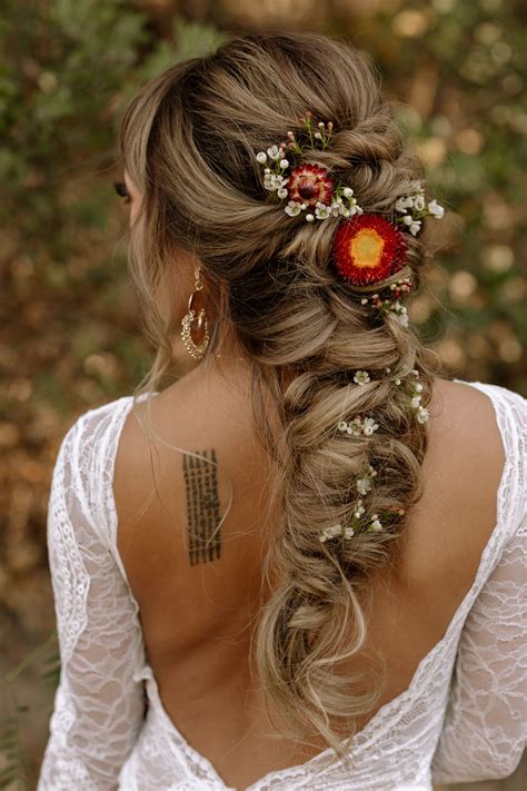 Fall Wedding Style Boho Bridal Hair Bridal Braid Long
