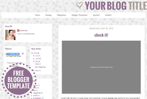 Family Darr: Freebie Friday - Free Blogger Template | Free blogger ...