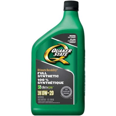 Quaker State Ultimate Durability Full Synthetic Pack 0w 20 Motor Oil