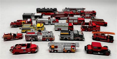 Lot A Collection Of Diecast Model Fire Vehicles Including Matchbox