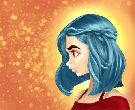 Blue Hair Girl By Giottop On Deviantart