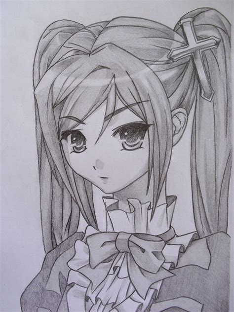 Anime Drawings In Pencil Girls And Di Class