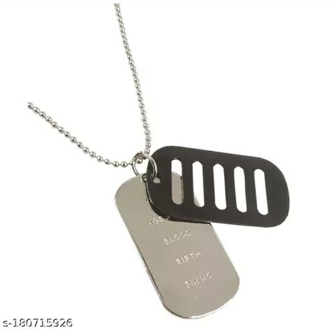 Metal Stylish And Fancy Solid Army Military Theme Dog Tag Name Age Sex
