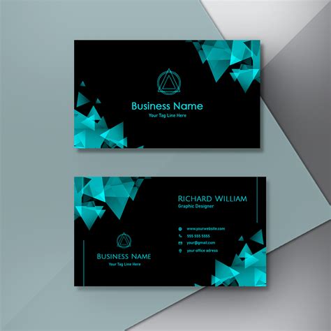 Professional Business Card Design Black Modern Visiting Card Frappypie