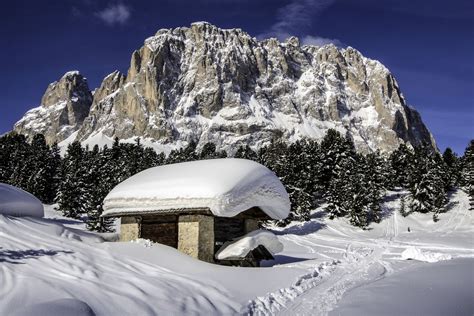 Dolomiti Sassolungo Val Gardena Snow South Tyrol Gardena