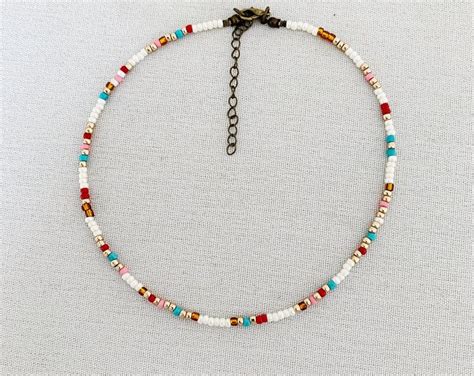 Aggregate 77 Seed Bead Necklace Diy Poppy
