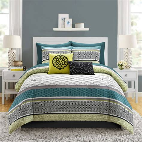 Lanco Sunrise 10 Piece Comforter Set Yellowblue Bed Size California
