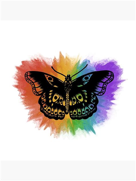 Harry Styles Rainbow Butterfly Tattoo Poster For Sale By Zelliec