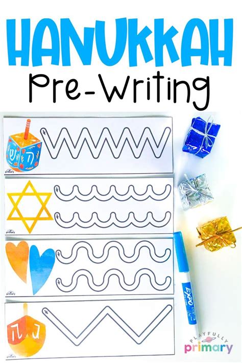 Hanukkah Line Tracing Activity Preschool Pre Writing Fine Motor