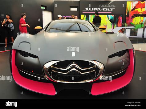 Citroen Survolt Concept Car All Electric At Citroen Showroom In Paris