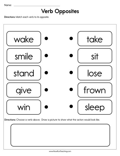 20 First Grade Antonyms Worksheet Desalas Template