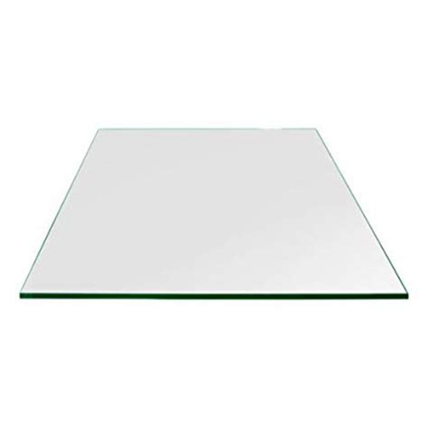 Buy Glass 08mm Thickness Table Top Square Clear Glass With Flat Edges