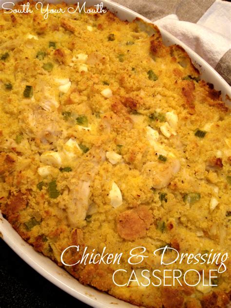 Adjust the heat by adding more or fewer peppers, or more or less adobo sauce. Leftover Cornbread Dressing Ideas - Chicken & Dressing Casserole | Recipe | Chicken dressing ...