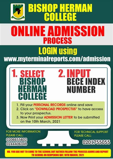 Bishop Herman College Online Admission Process Myshsrank
