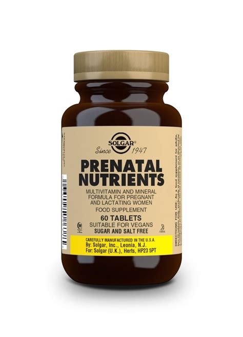 Solgar Prenatal Nutrients 60 Tabs Εγκυμοσύνη πολυβιταμίνη Vita4you