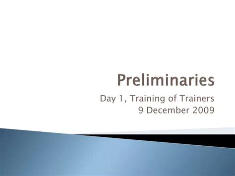 Ppt Preliminaries Powerpoint Presentation Free Download Id2600909