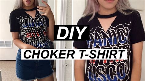 Diy Choker T Shirt Youtube