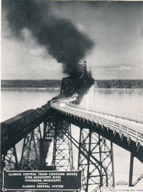 Industrial History 1930 Kcs And Old Vicksburg Bridge Over Mississippi