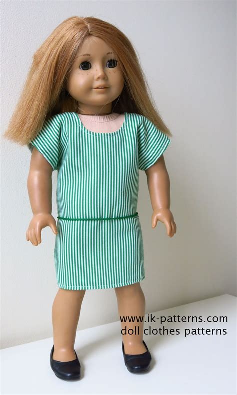 Easy Reversible Dress Or Top Pattern For 18 American Girl Doll 18