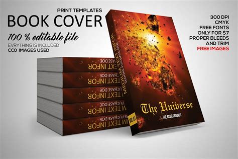 This template is free for personal and educational use, so feel free to share it will. Book Cover Template
