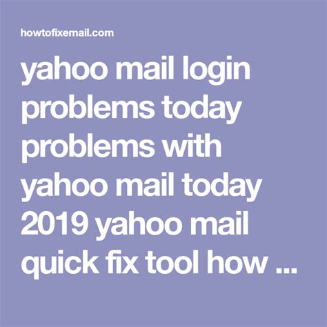 Fix Problems Signing Into Your Yahoo Account Yahoo Mail Login