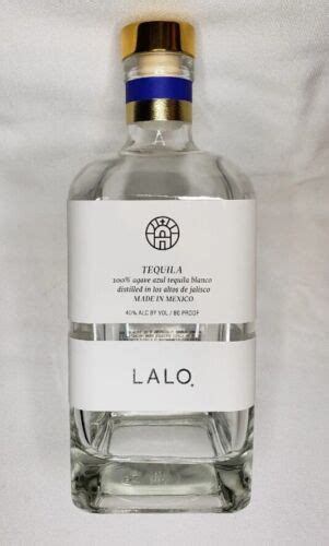 Lalo Blanco Tequila Bottle Empty 750ml Clear Glass W Rubber Cork Clean