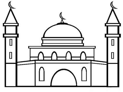 Home Gambar Lain Gambar Masjid Hitam Putih Mewarnai Clipart Best