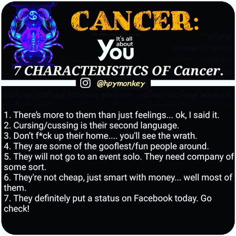 7 Characteristics Of Sign Cancer Horoscope Horoscope Zodiac Sign Facts