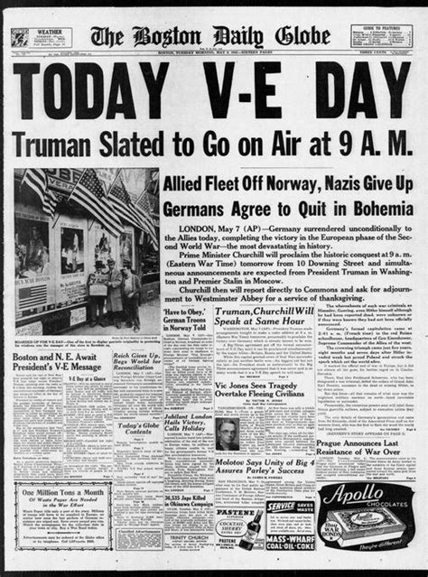 Marking The 75th Anniversary Of Ve Day The Boston Globe