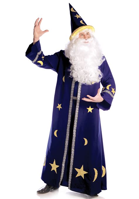 Mens Magic Merlin Wizard Costume Adult Sorcerer Costumes