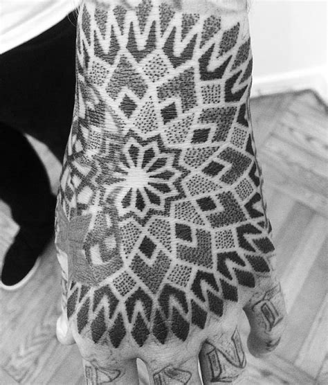 Dotwork Hand Mandala Tattoo Tatuata