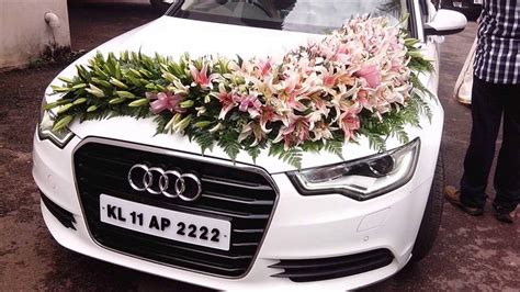 The most common wedding car decoration material is plastic. Wedding Car Decoration With Flowers - YouTube