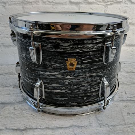 Vintage Ludwig Maple 8x12 Tom Black Oyster Pearl Reverb