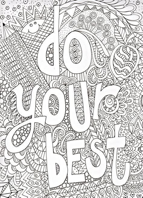 Quote Coloring Pages For Adults And Teens Best Coloring Pages For Kids
