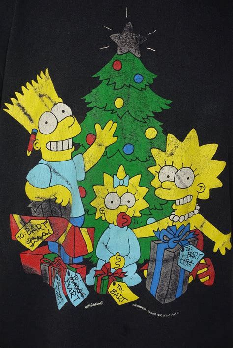 1990 Rare The Simpsons Christmas Tree Bart Lisa Maggie Christmas