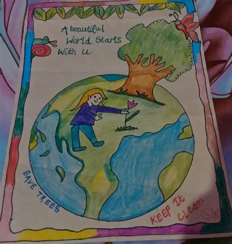 How To Draw Save Trees Save Earth Poster Drawing Youtube