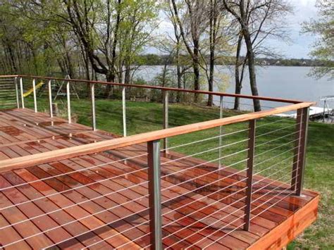 Stainless Steel Deck Railings With Cables Deck Railings Rustic Deck