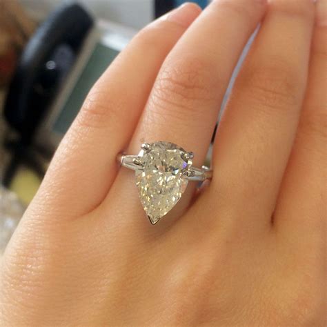 Platinum 621ct Pear Shape Diamond Engagement Ring Pear Shaped Wedding